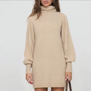 PRINCESS POLLY - Zahara Turtleneck Long Sleeve Sweater Minidress